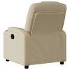vidaXL Fauteuil inclinable &eacute;lectrique Cr&egrave;me Tissu
