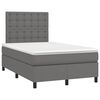 vidaXL Sommier &agrave; lattes de lit avec matelas gris 120x190 cm similicuir