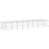 vidaXL Cage animaux de compagnie &agrave; 36 panneaux et porte Noir 280x70x35 cm