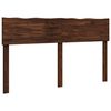 vidaXL T&ecirc;te de lit en bois brut ROSTOCK Marron fonc&eacute; 160 cm