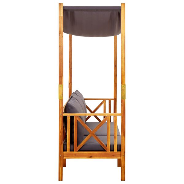 vidaXL Banc de jardin avec table et repose-pieds Bois d'acacia solide