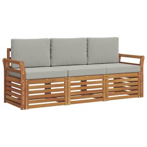 vidaXL Ensembles de canap&eacute;s 3 pc Gris Naturel et Clair