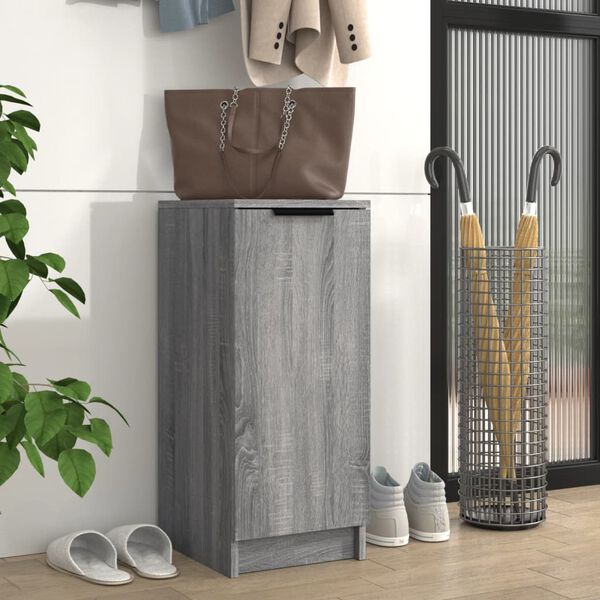 vidaXL Meuble &agrave; chaussures Sonoma gris 30x35x70 cm Bois d'ing&eacute;nierie