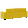 vidaXL Ensemble de canapés 3 pcs avec coussins Jaune Velours