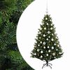 vidaXL Arbre de No&euml;l Artificiel avec Boule 120 cm 150 LED Blanc chaud