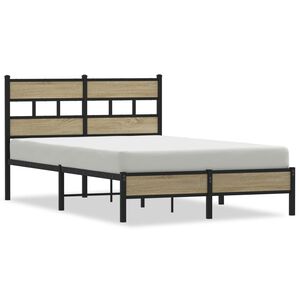 vidaXL Cadre de lit sans matelas ch&ecirc;ne sonoma 120x200 cm