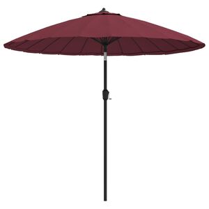 vidaXL Parasol d'ext&eacute;rieur avec m&acirc;t en aluminium 270 cm rouge bordeaux
