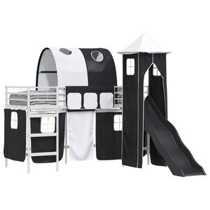 vidaXL Blanc et Noir 90 x 190 cm