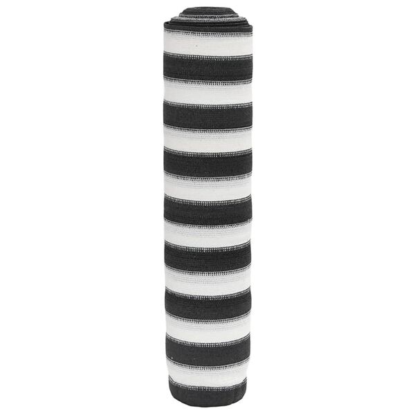 vidaXL Filet brise-vue anthracite et blanc 2x50 m PEHD 75 g/m&sup2;
