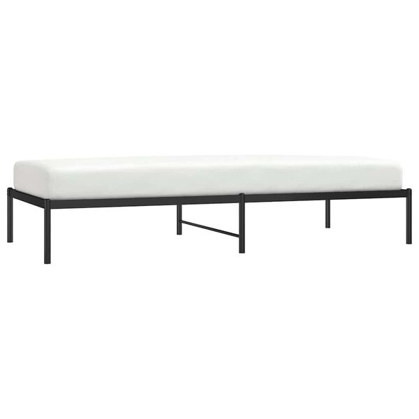 vidaXL Cadre de lit métal sans matelas noir 90x200 cm