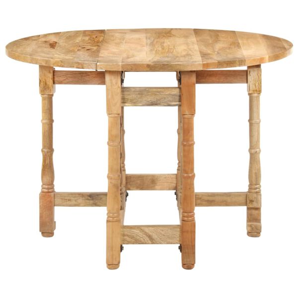 vidaXL Table à manger Rond 110x76 cm Bois de manguier massif