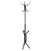 vidaXL Porte-manteau noir 176 cm fer enduit de poudre