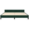 vidaXL Cadre de lit sans matelas vert fonc&eacute; 160x200 cm velours