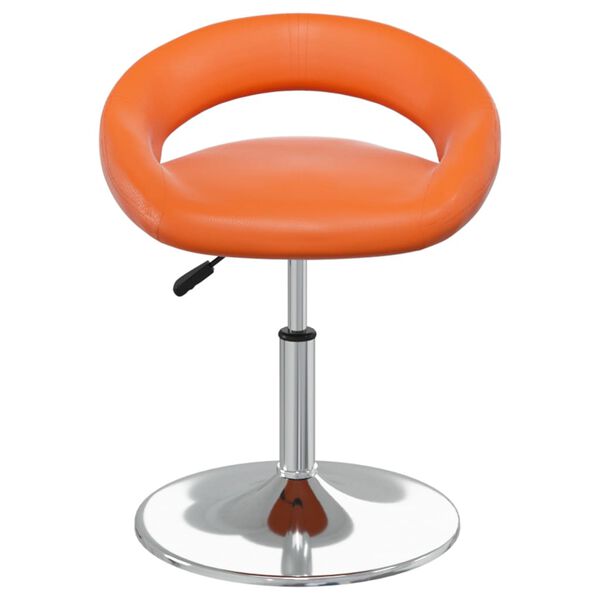vidaXL Chaises pivotantes &agrave; manger lot de 4 orange similicuir