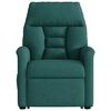 vidaXL Fauteuil inclinable de massage Vert foncé Tissu