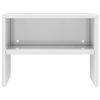 vidaXL Tables de chevet 2pcs Blanc brillant 40x30x30cm Bois ingénierie