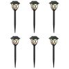 vidaXL Lampes solaires ext&eacute;rieures avec pique de sol 6 pc Blanc chaud