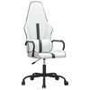 vidaXL Chaise de jeu Blanc et noir Similicuir