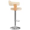vidaXL Tabourets de bar lot de 2 cr&egrave;me bois courb&eacute; et similicuir