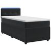 vidaXL Lit boxspring avec matelas Noir 90 x 200 cm Velours