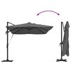 vidaXL Parasol Anthracite 352 x 251 x 265 cm Polyester et Aluminium