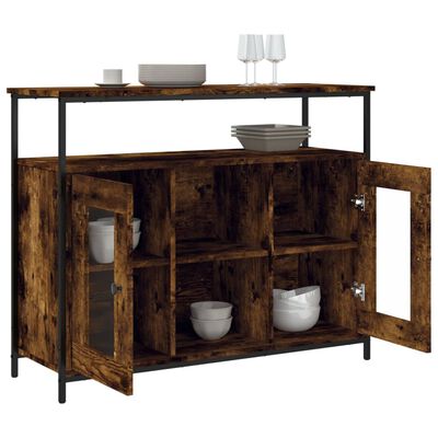 vidaXL Buffet chêne fumé 100x35x80 cm bois d'ingénierie