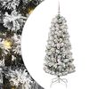 vidaXL Sapin de No&euml;l Artificiel &agrave; Branches Articul&eacute;es Vert et blanc