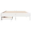 vidaXL Cadre de lit sans matelas blanc 150x200 cm bois de pin massif