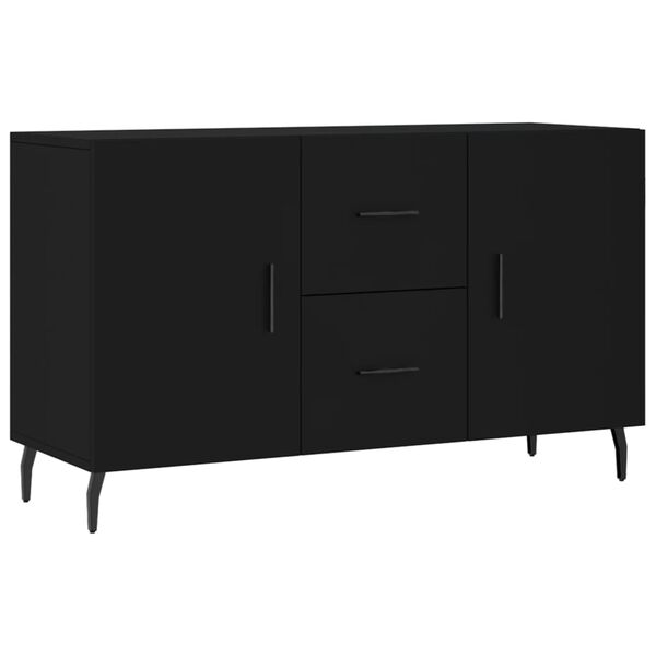 vidaXL Buffet noir 100x36x60 cm bois d'ing&eacute;nierie