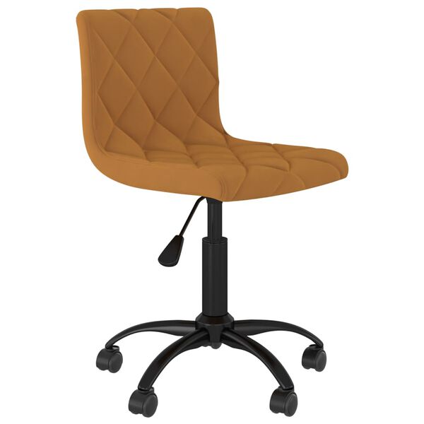 vidaXL Chaises pivotantes &agrave; manger lot de 2 Marron Velours