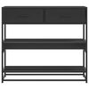 vidaXL Table console noir 90x35x80 cm bois d'ing&eacute;nierie