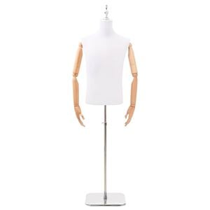 vidaXL Mannequin r&eacute;glable de 170 &agrave; 218 cm avec socle Homme PP Blanc