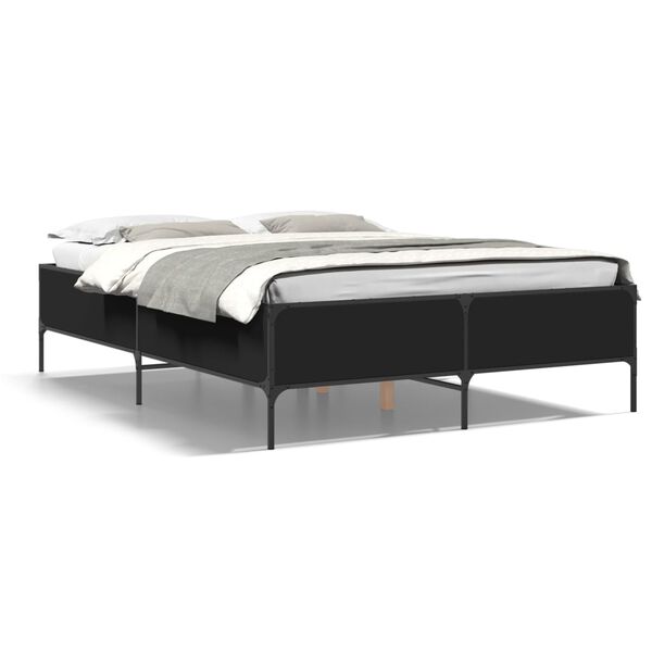 vidaXL Cadre de lit sans matelas noir 140x200 cm