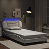vidaXL Cadre de lit avec LED sans matelas Hvar blanc 100x203 cm