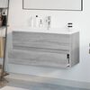 vidaXL Meuble lavabo avec bassin int&eacute;gr&eacute; Sonoma gris Bois d'ing&eacute;nierie