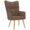 vidaXL Chaise de relaxation Marron Tissu