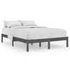 vidaXL Cadre de lit Gris Bois de pin massif 160x200 cm