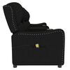 vidaXL Fauteuil de massage inclinable et porte-gobelets 4 places noir