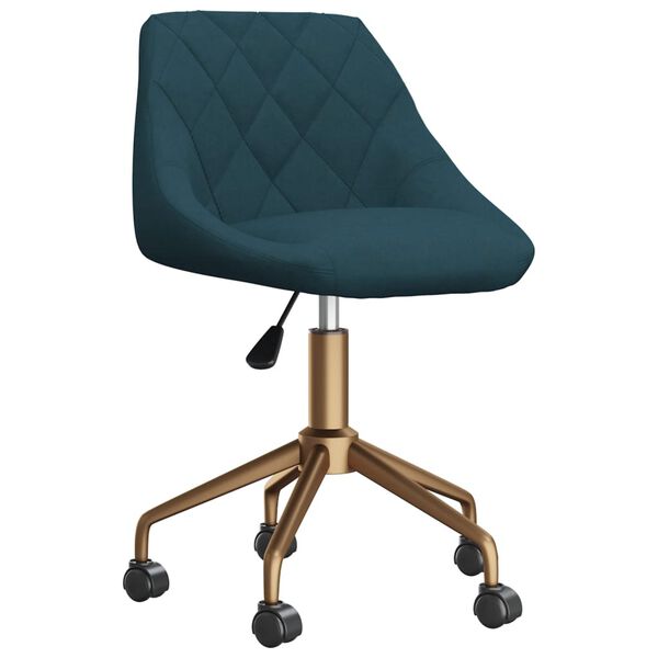 vidaXL Chaises pivotantes &agrave; manger lot de 2 bleu velours