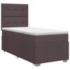 vidaXL Lit boxspring avec matelas Marron fonc&eacute; 100 x 200 cm Tissu