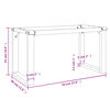 vidaXL Pieds de table basse cadre en O 70x30x43 cm acier