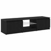 vidaXL Meuble TV Ch&ecirc;ne noir 140 x 38,5 x 36 cm Bois d'ing&eacute;nierie
