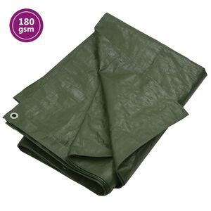 vidaXL B&acirc;che 180 g/m&sup2; 2x3 m Vert PEHD