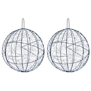 vidaXL Lumi&egrave;re de finial de No&euml;l 2 pc 1900 LED Blanc froid