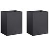 vidaXL Cache-pot de jardin 2 pc Noir 40 x 30 x 40 cm