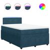 vidaXL Sommier &agrave; lattes de lit et matelas bleu 120x190 cm velours