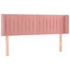 vidaXL T&ecirc;te de lit avec oreilles Rose 147x16x78/88 cm Velours