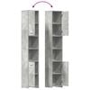 vidaXL Armoire de salle de bain Gris béton Bois d'ingénierie