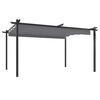 vidaXL Tonnelle de jardin avec toit r&eacute;tractable 4x3 m Anthracite