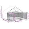vidaXL Niche d'extérieur pour chien enclos 3x3x1,9 m acier galvanisé